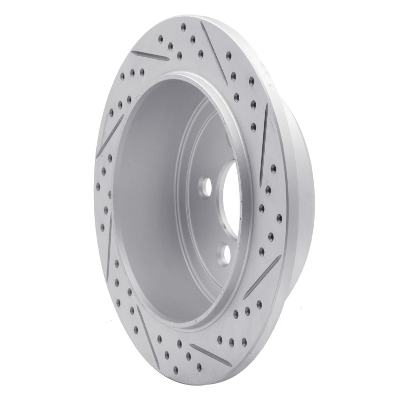 R1 07-12 Dodge Nitro Rear Left Drilled & Slotted Geo-Carbon Rotor