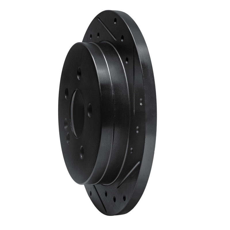 R1 98-05 Mercedes-Benz ML320 Rear Right Drilled & Slotted Black Brake Rotor
