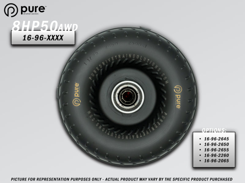 Pure Drivetrain 8HP50 High Performance Billet Race Torque Converter - 26/50 Stator - AWD