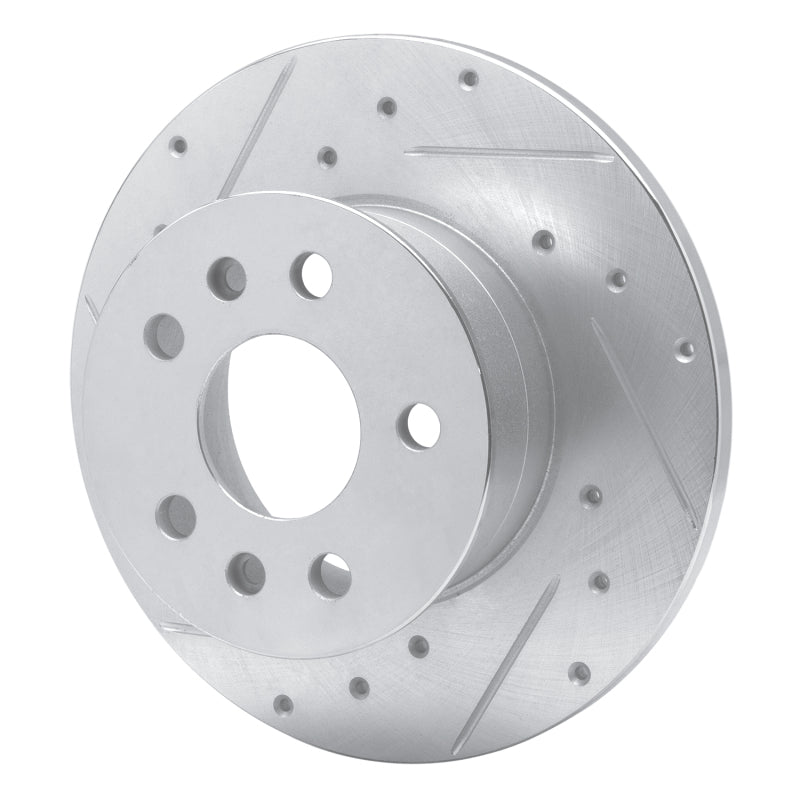 R1 72-78 Volkswagen Type 2 Front Left Drilled & Slotted Silver Brake Rotor