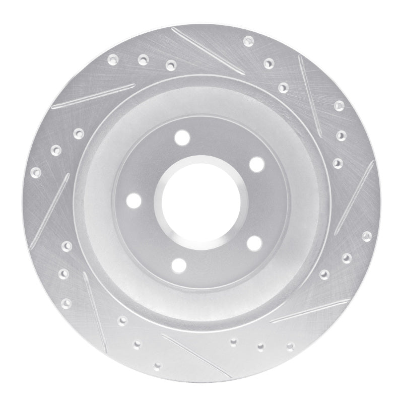 R1 88-94 Chevrolet Corvette Front Left Drilled & Slotted Silver Brake Rotor