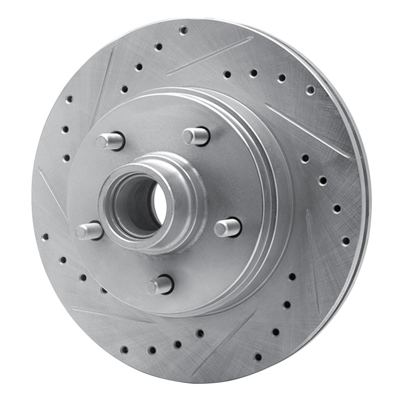R1 77-95 Buick Riviera Front Left Drilled & Slotted Silver Brake Rotor