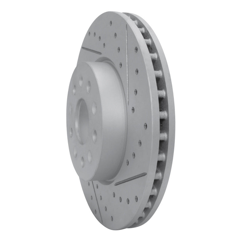 R1 14-20 Cadillac Cts Front Right Drilled & Slotted Geo-Carbon Rotor