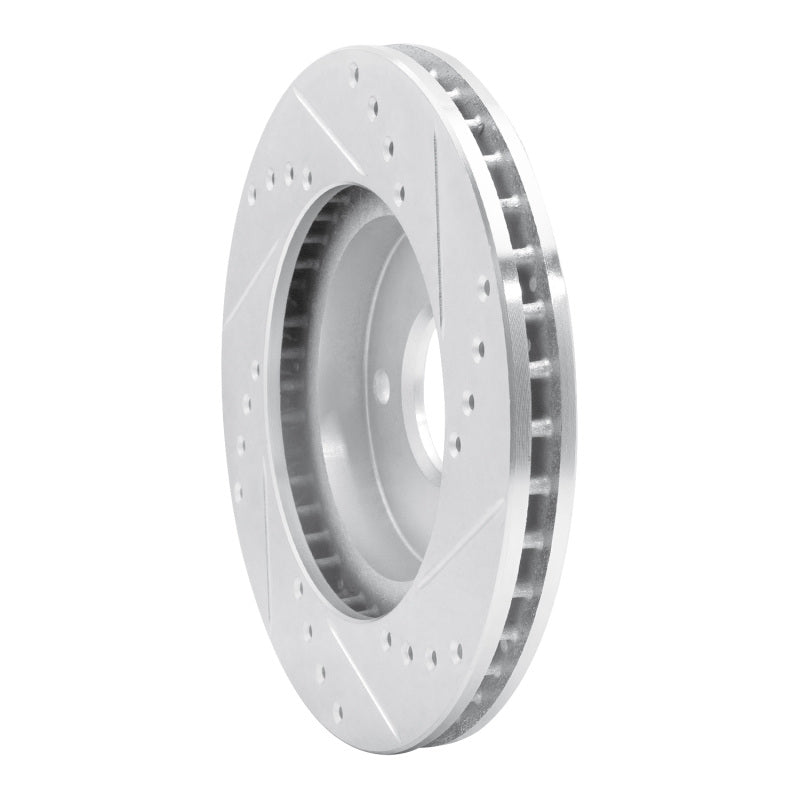 R1 95-04 Ford CONTOUR Front Left Drilled & Slotted Silver Brake Rotor