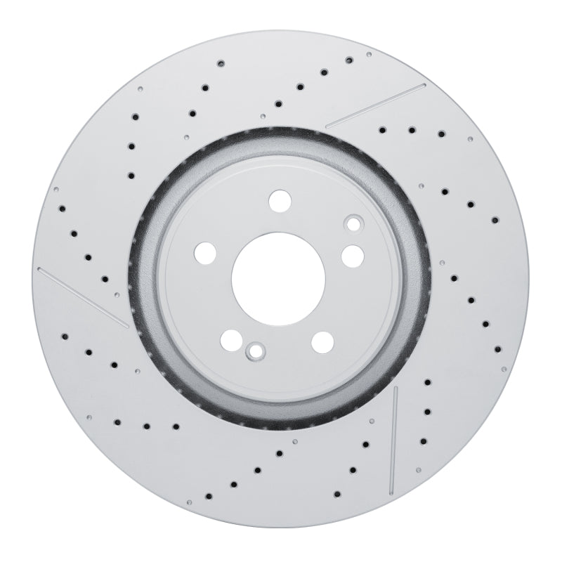 R1 21-25 Mercedes-Benz GLE53 AMG Rear Drilled & Slotted GeoSPEC Coated Rotor