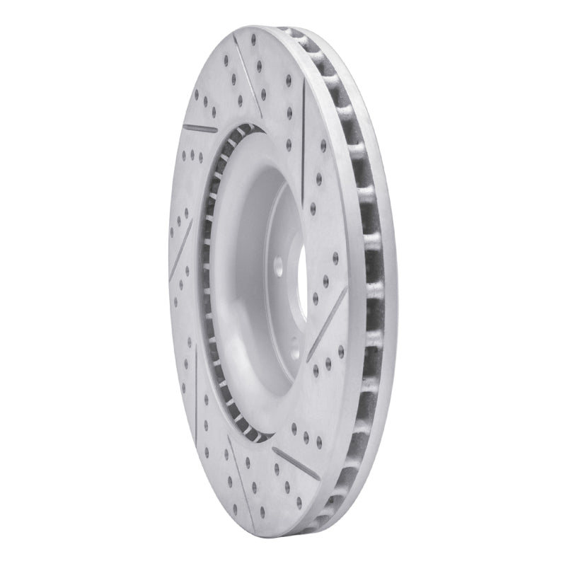 R1 13-19 Mercedes-Benz GL350 Front Left Drilled & Slotted Geo-Carbon Rotor