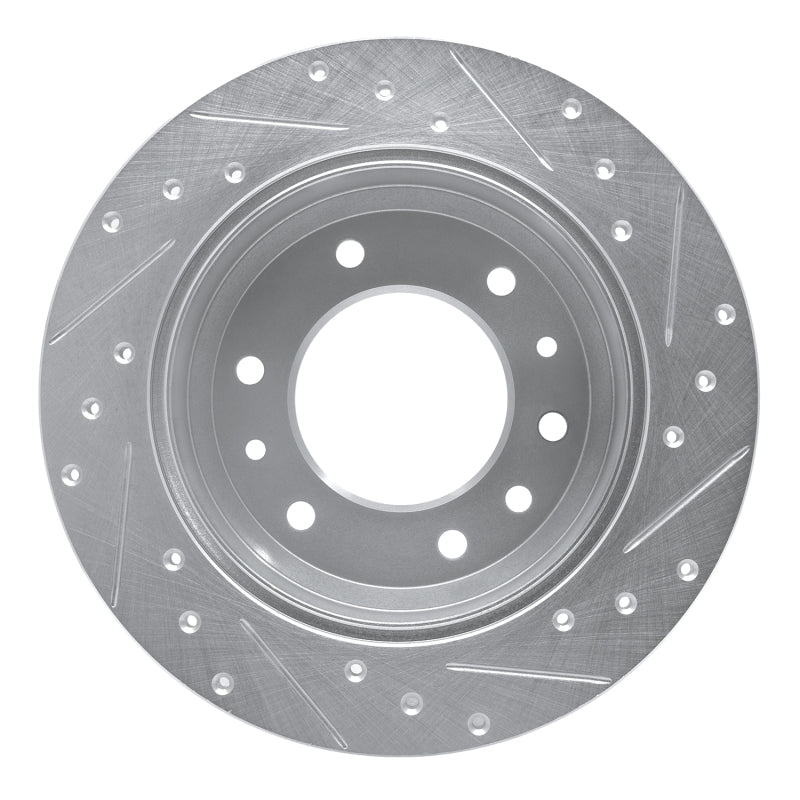 DFC 06-14 Hyundai Entourage Rear Left Drilled & Slotted Silver Brake Rotor