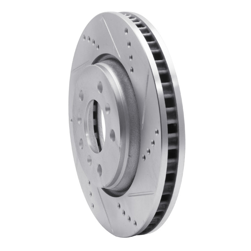 R1 04-09 Buick Terraza Front Right Drilled & Slotted Silver Brake Rotor