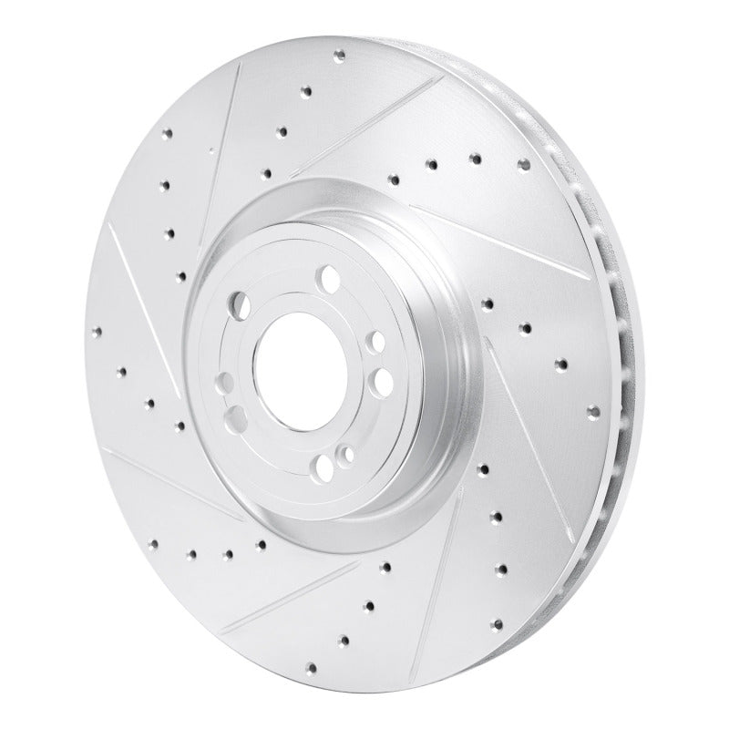 DFC 20-26 Mercedes-Benz Maybach GLS600 Front Left Drilled & Slotted Silver Brake Rotor