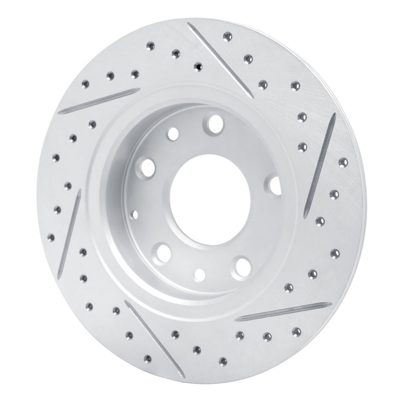 R1 14-25 Mazda CX-30 Rear Left Drilled & Slotted Geo-Carbon Rotor