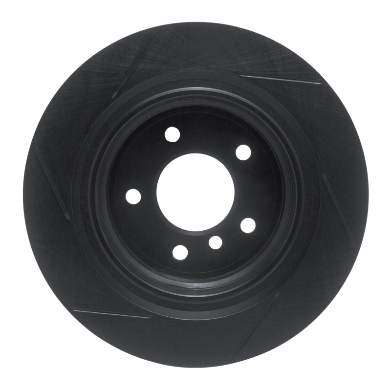 R1 95-99 BMW M3 E36 Rear Left Slotted Black Brake Rotor