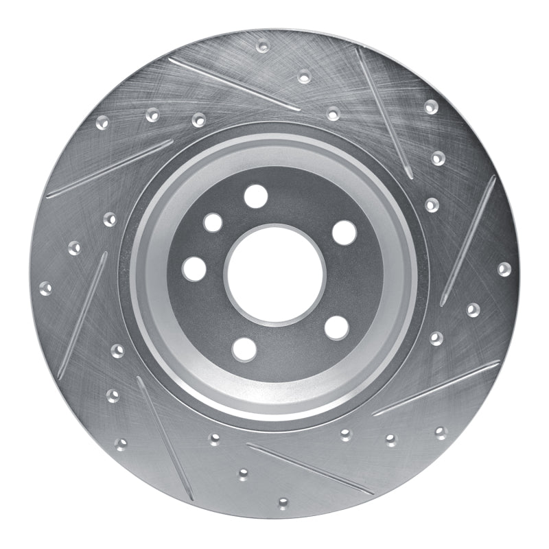 DFC 20-22 Jaguar E-Pace Rear Left Drilled & Slotted Silver Brake Rotor