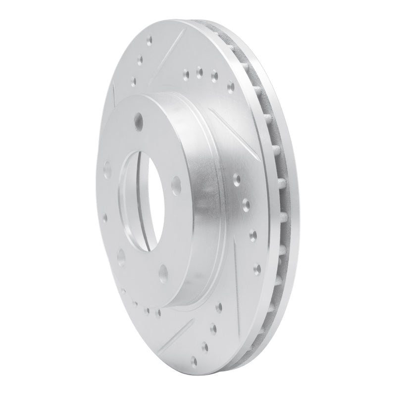 R1 93-03 Ford Probe Front Left Drilled & Slotted Silver Brake Rotor