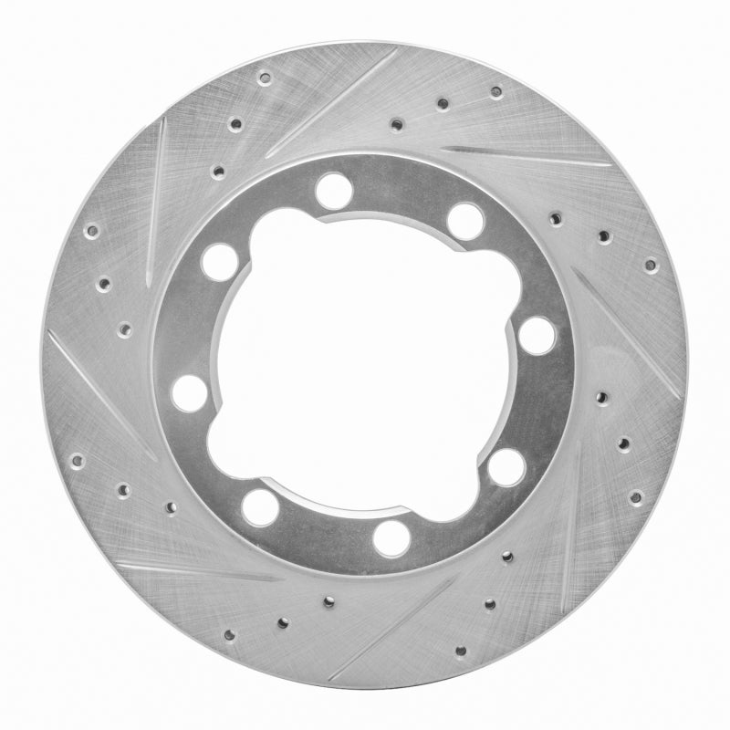 DFC 88-00 Chevrolet K1500 Suburban Front Left Drilled & Slotted Silver Brake Rotor