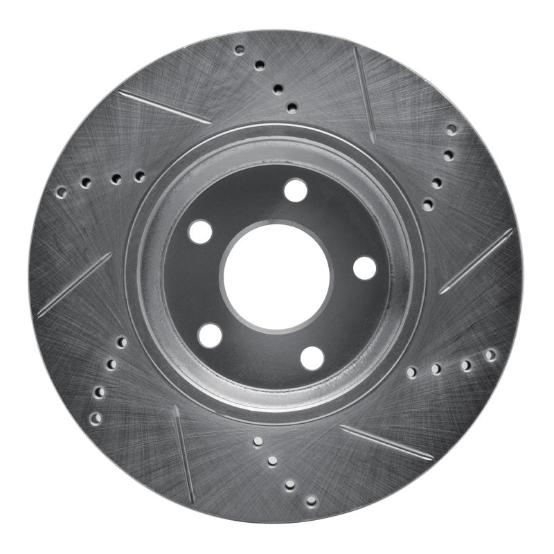 DFC 04-12 Chevrolet Malibu Front Left Drilled & Slotted Silver Brake Rotor