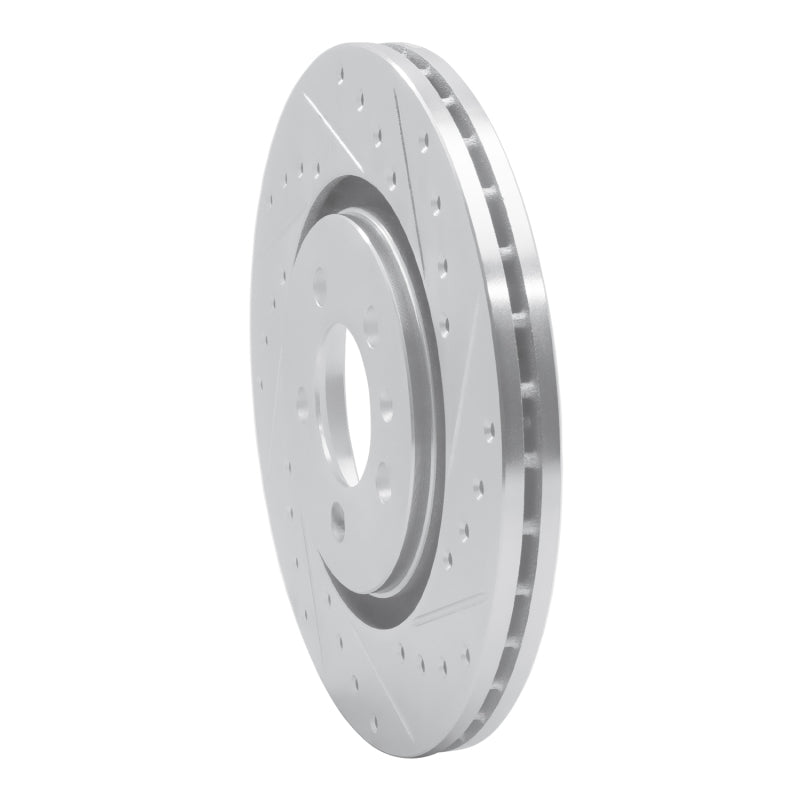 R1 92-95 Volkswagen Jetta Sedan Front Right Drilled & Slotted Silver Brake Rotor