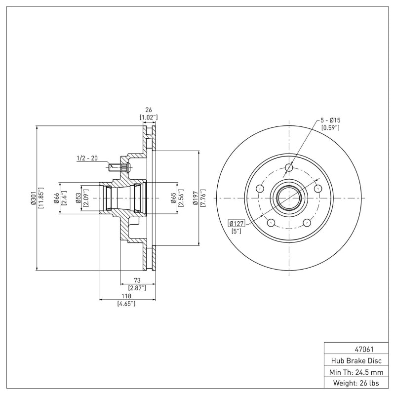 R1 1977-1995 Buick Riviera Front Brake Rotor