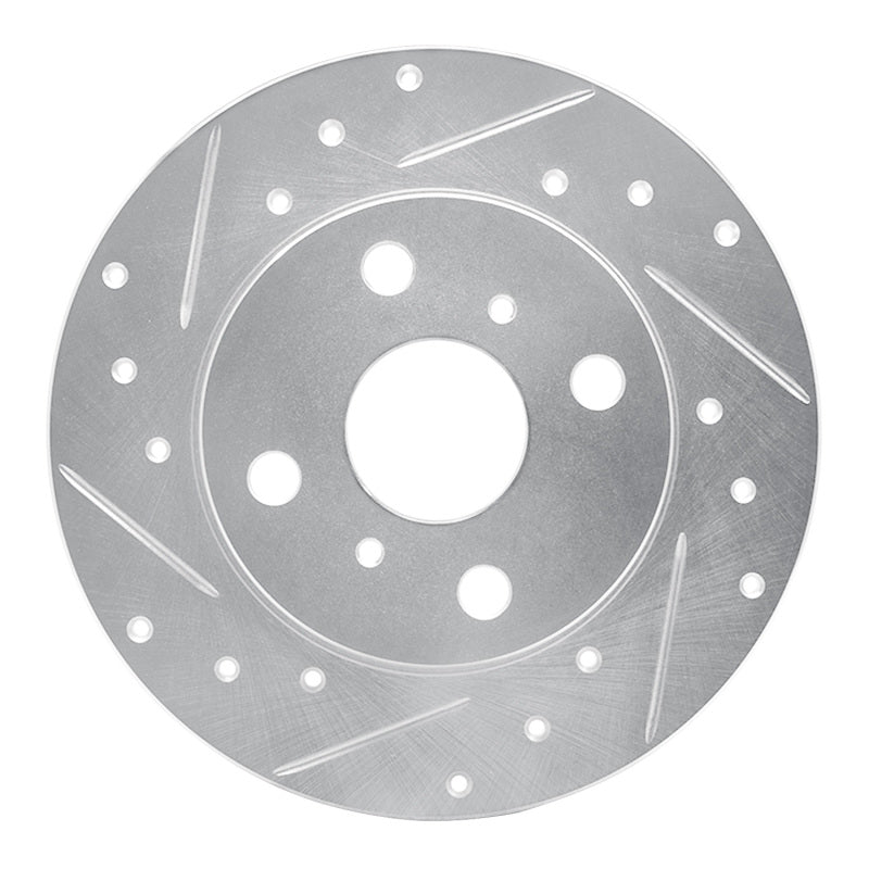 DFC 85-86 Toyota MR2 Rear Left Drilled & Slotted Silver Brake Rotor
