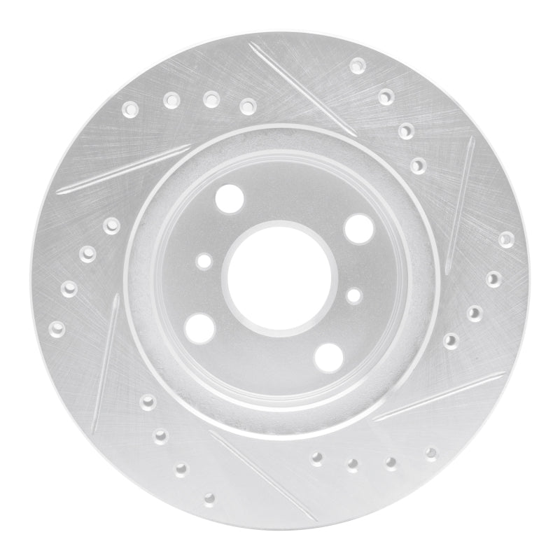 DFC 92-95 Toyota Paseo Front Left Drilled & Slotted Silver Brake Rotor