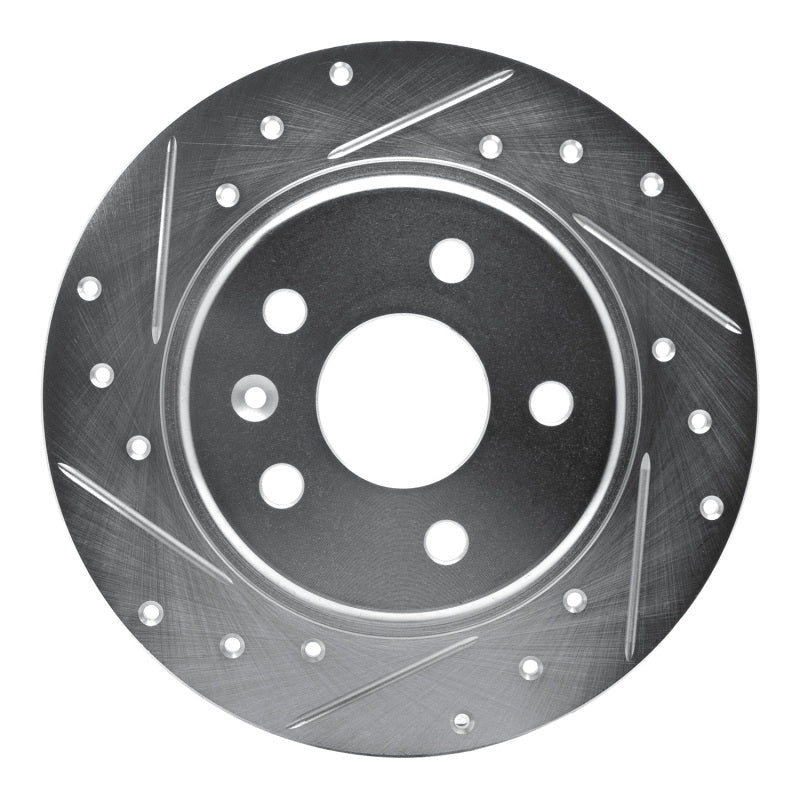 DFC 16-23 Chevrolet Cruze Rear Left Drilled & Slotted Silver Brake Rotor