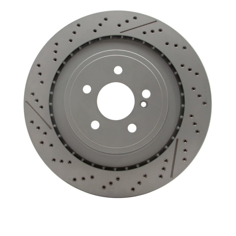 R1 10-18 Mercedes-Benz CLS63 AMG Rear Drilled & Slotted GeoSPEC Coated Rotor