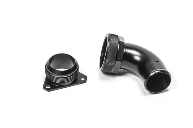 Radium Engineering FCST-X 3-Bolt Remote Mount Fill Neck - 24AN Elbow - 1.5in Barb