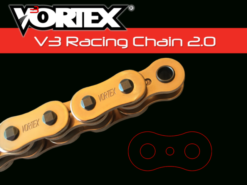 Vortex Racing V3 2.0 Chain 530RX3-150- Gold