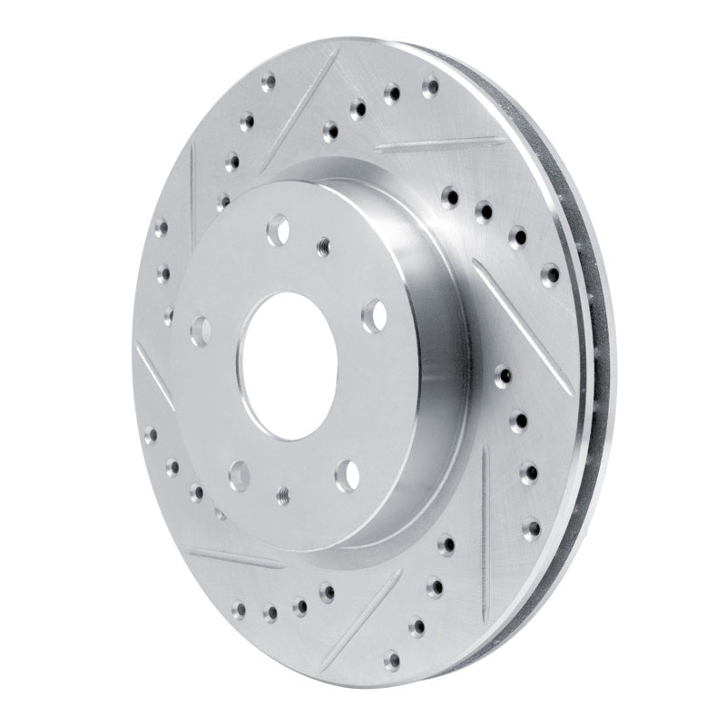 R1 88-89 Chevrolet C3500 Front Left Drilled & Slotted Silver Brake Rotor
