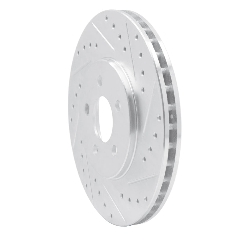 R1 95-06 Chrysler Cirrus Front Right Drilled & Slotted Silver Brake Rotor