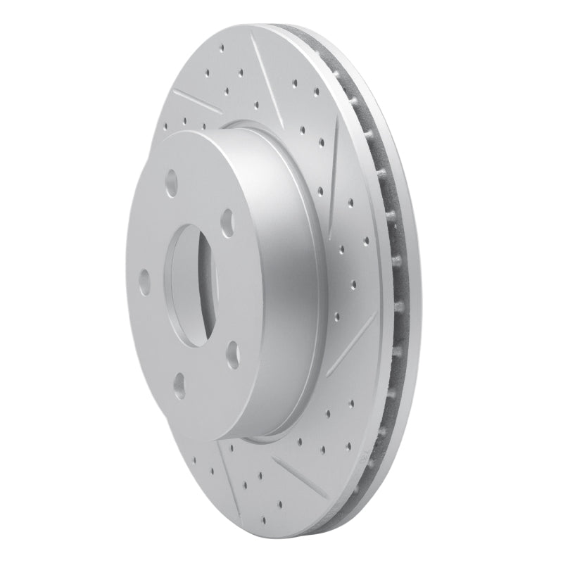 R1 99-04 Jeep Grand Cherokee Front Right Drilled & Slotted Geo-Carbon Rotor