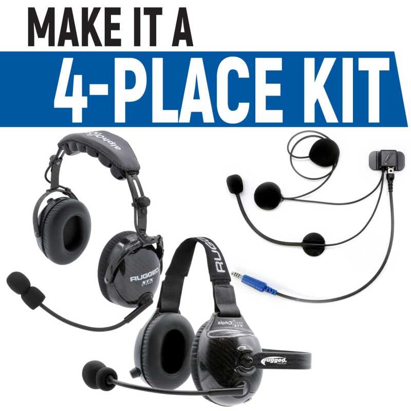 Rugged Radios Rear Seat Expansion Kit w/ Helmet Kits / Ultimate Headset - Over the Head