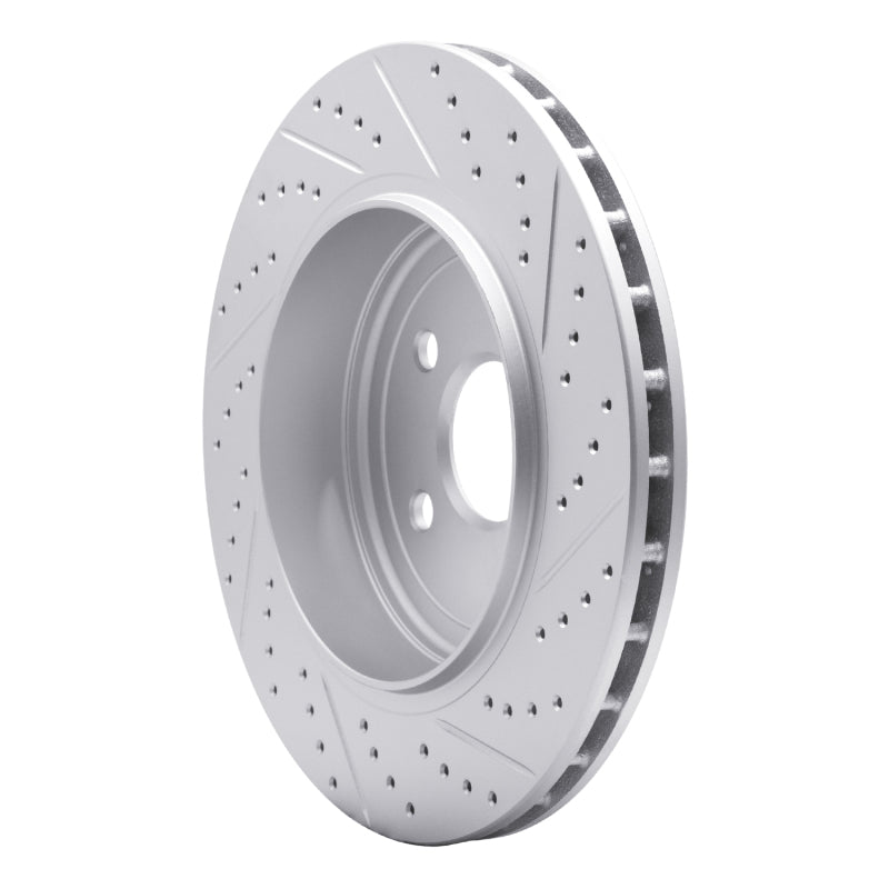 R1 12-25 Dodge Durango Rear Left Drilled & Slotted Geo-Carbon Rotor