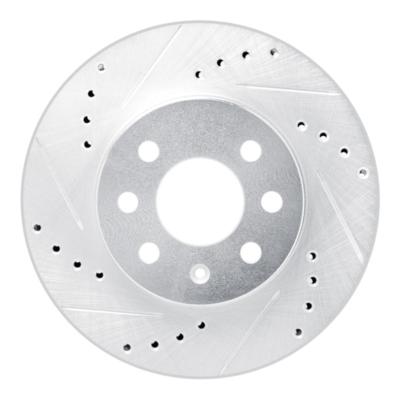 R1 99-99 Daewoo Nubira Front Left Drilled & Slotted Silver Brake Rotor