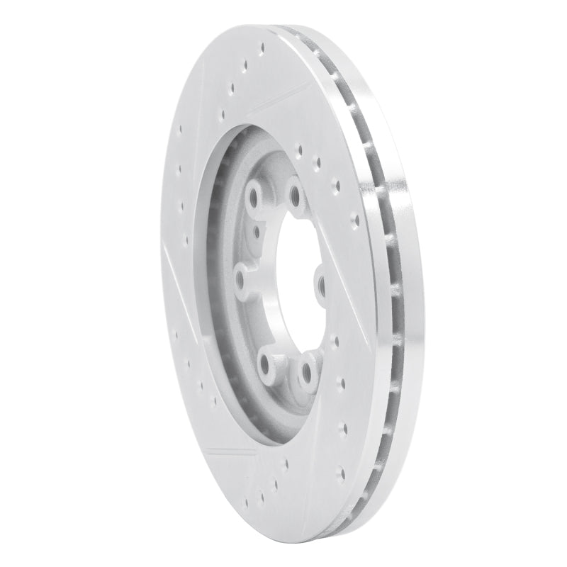 DFC 92-02 Acura SLX Front Right Drilled & Slotted Silver Brake Rotor