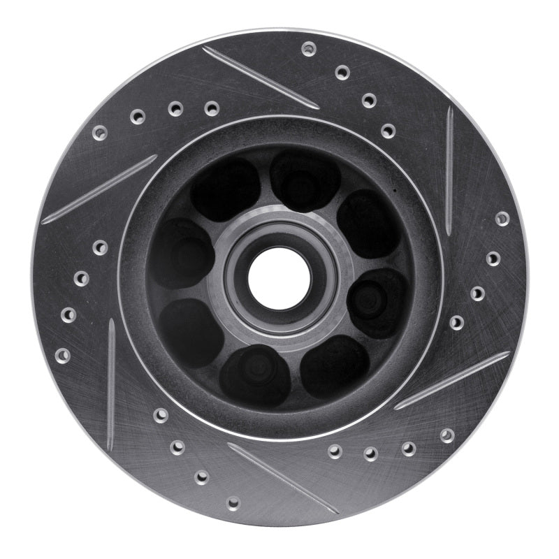R1 93-93 Ford Mustang Front Left Drilled & Slotted Silver Brake Rotor