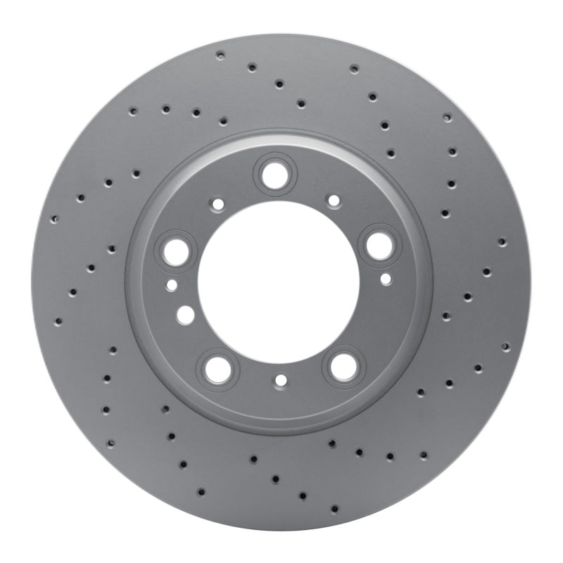 R1 99-23 Porsche 911 Left Rear Drilled GeoSPEC Coated Rotor