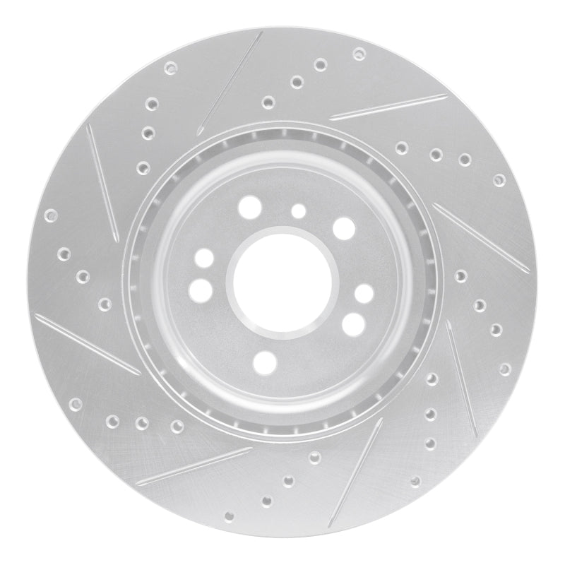 R1 12-18 Mercedes-Benz ML250 Front Right Drilled & Slotted Silver Brake Rotor