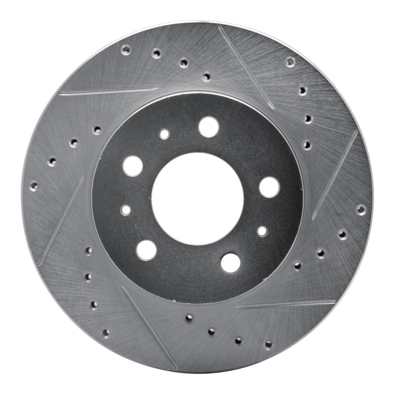 R1 95-97 Ford Crown Victoria Front Left Drilled & Slotted Silver Brake Rotor