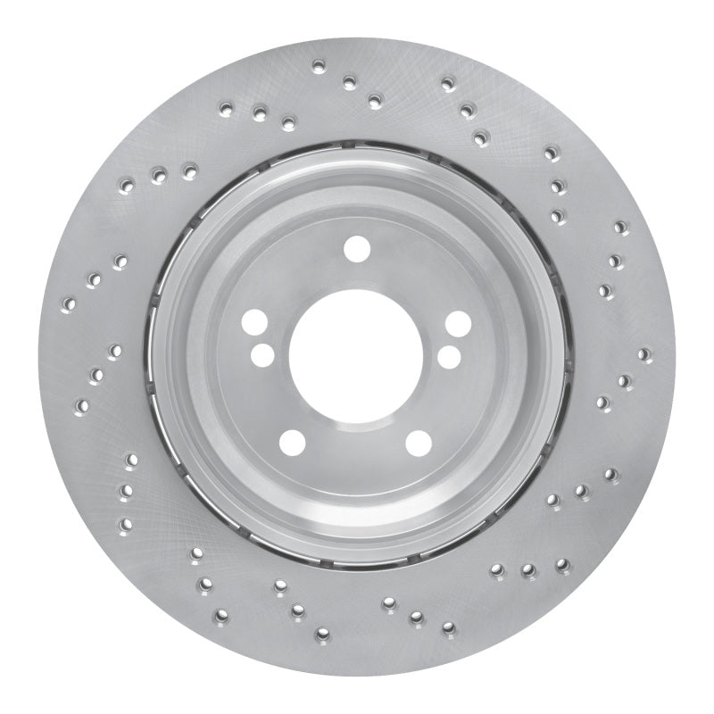 R1 06-08 BMW M3 Left Rear Drilled Carbon Alloy GeoMET Rotor