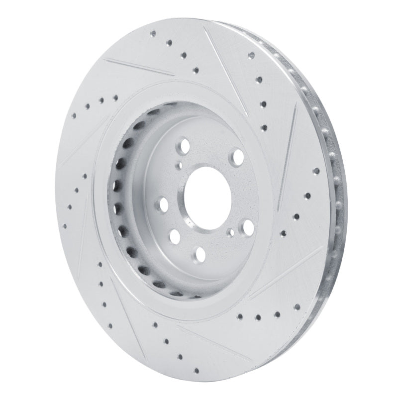 DFC 20-25 Lexus RX350 Front Left Drilled & Slotted Silver Brake Rotor