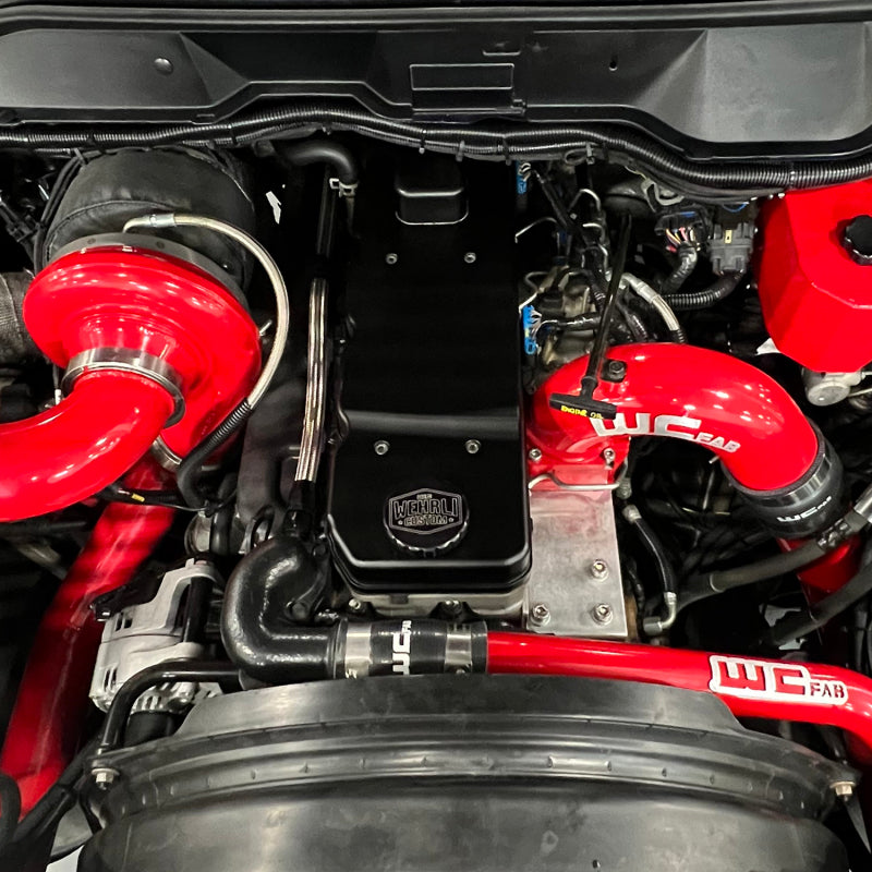 Wehrli 06-18 Cummins 5.9L/6.7L WCFab X D&J Precision Billet Valve Cover - WCFab Red