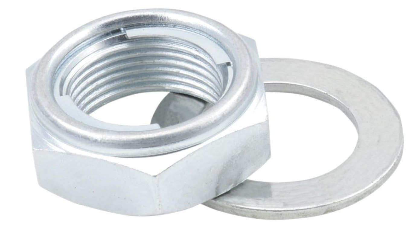 Motorcycle Bolt Hardware M20 Locking Axle Nut & Washer image 0