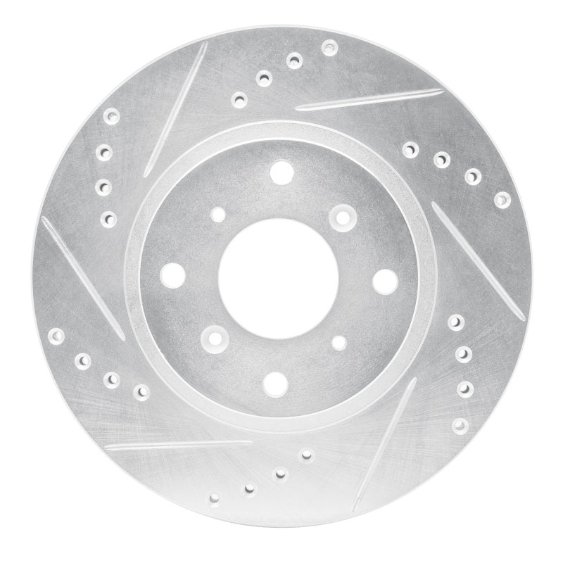 DFC 87-90 Acura LEGEND Front Left Drilled & Slotted Silver Brake Rotor