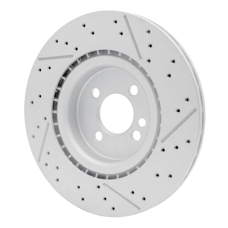 R1 09-14 Mini Cooper (Excl Clubman) Front Drilled & Slotted GeoSPEC Coated Rotor