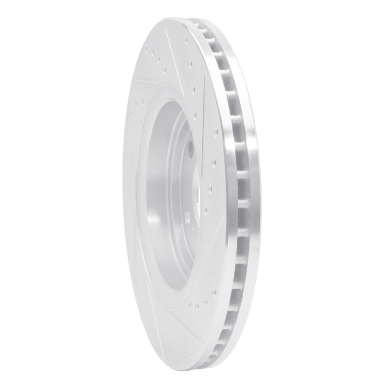 DFC 17-20 Acura MDX Front Right Drilled & Slotted Silver Brake Rotor