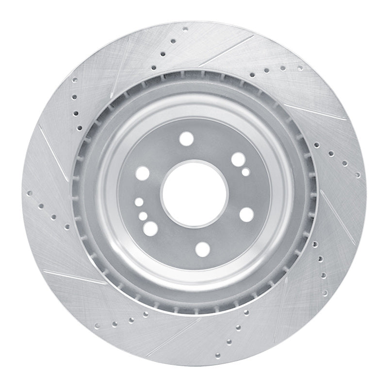 DFC 14-20 Cadillac Escalade Front Right Drilled & Slotted Silver Brake Rotor