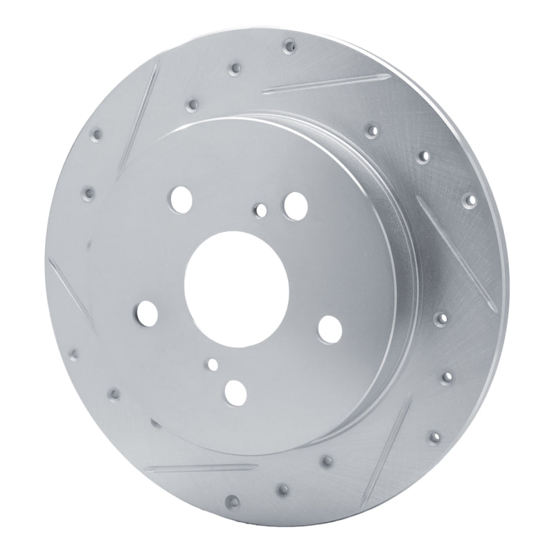 DFC 15-25 Lexus ES350 Rear Left Drilled & Slotted Silver Brake Rotor