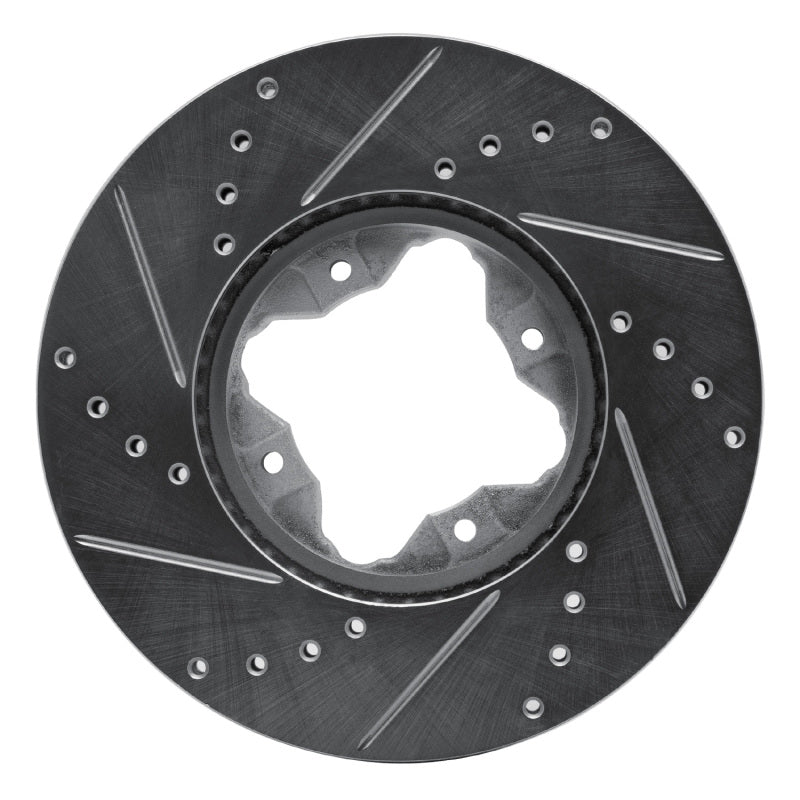 R1 92-98 Acura Vigor Front Right Drilled & Slotted Silver Brake Rotor
