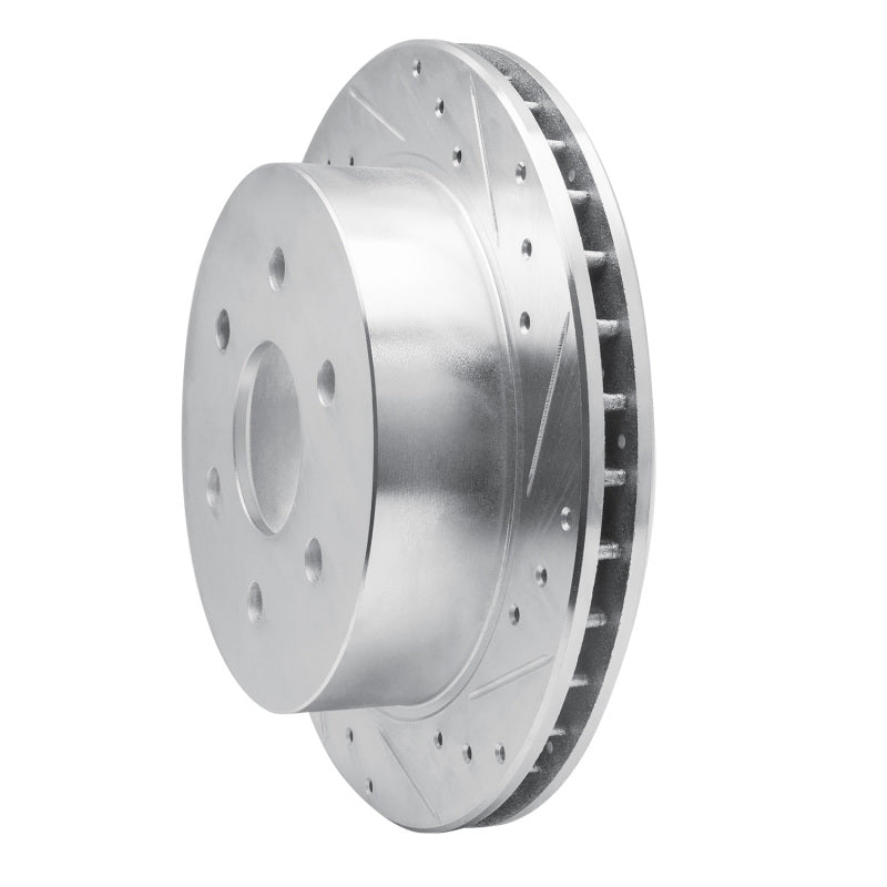 R1 03-05 Chevrolet Express 2500 Rear Right Drilled & Slotted Silver Brake Rotor