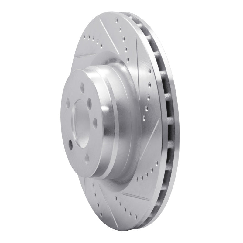 DFC 06-12 Land Rover Range Rover Front Right Drilled & Slotted Silver Brake Rotor